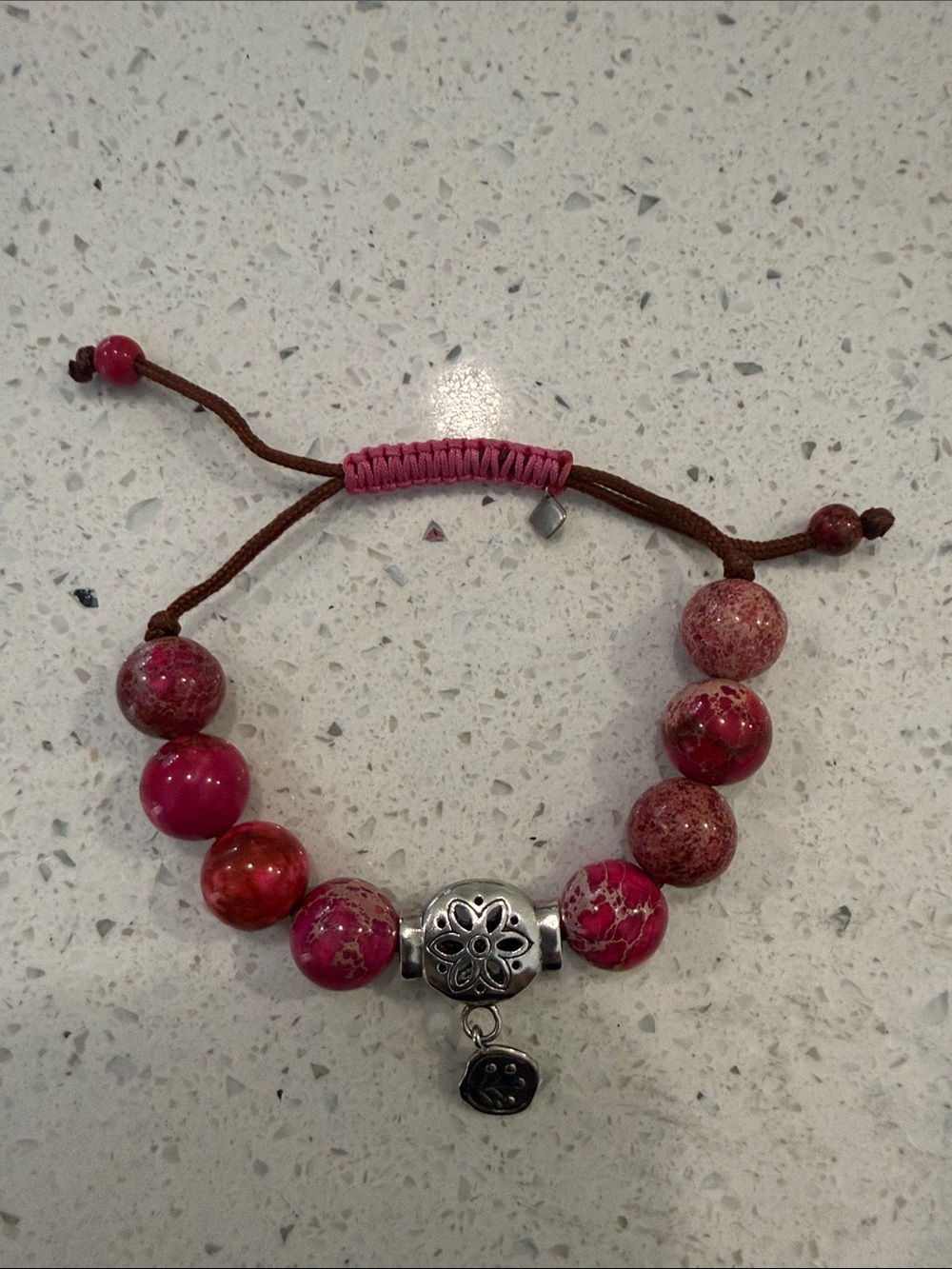 Silpada “best trend” pink jasper bracelet